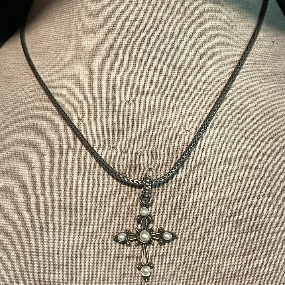 Vintage Silver Cross Necklace